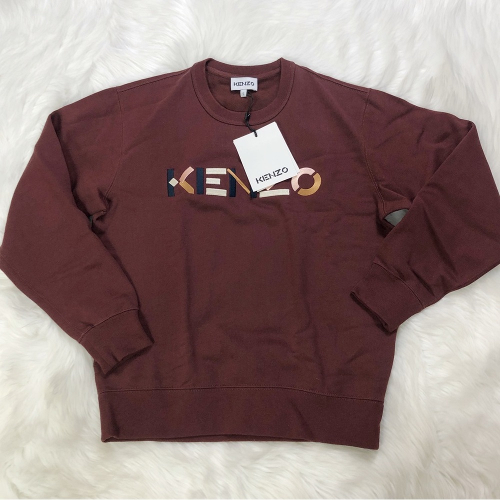 NWT $350 Kenzo Classic Fit Embroidered logo jumper Top